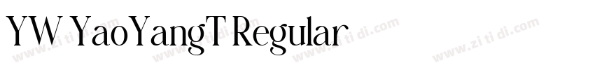 YW YaoYangT Regular字体转换